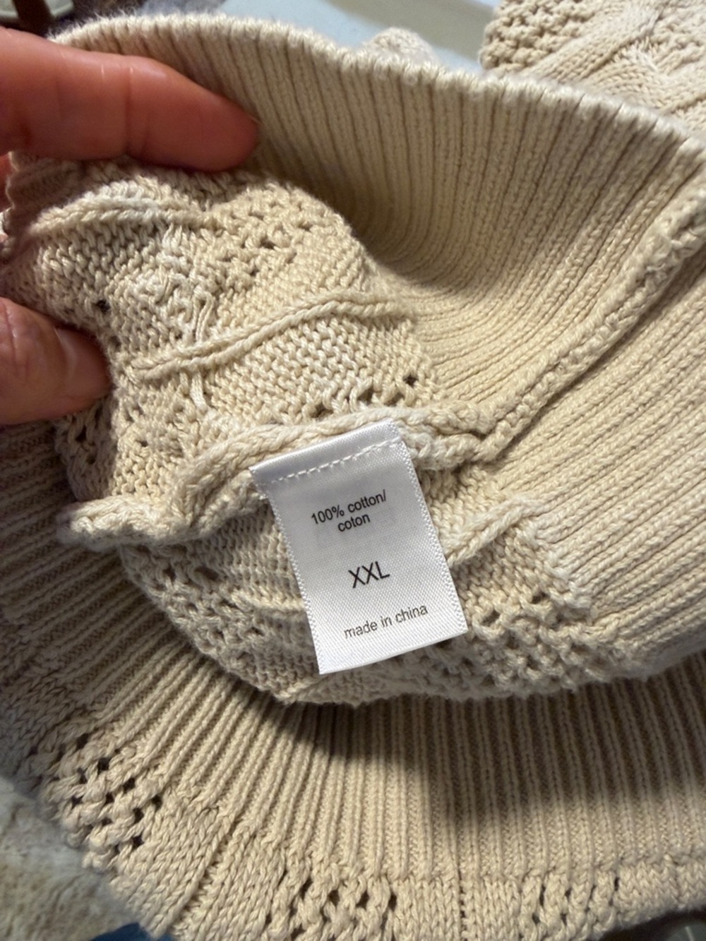 Maurices Cream Cable Stitch Crewneck Sweater 100% cotton - Picture 6 of 6